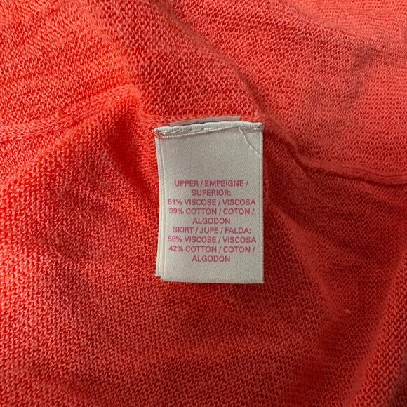 Victorias Secret Coral Knit Racerback Maxi Dress Womens Size Small Tie Waist - Picture 6 of 9